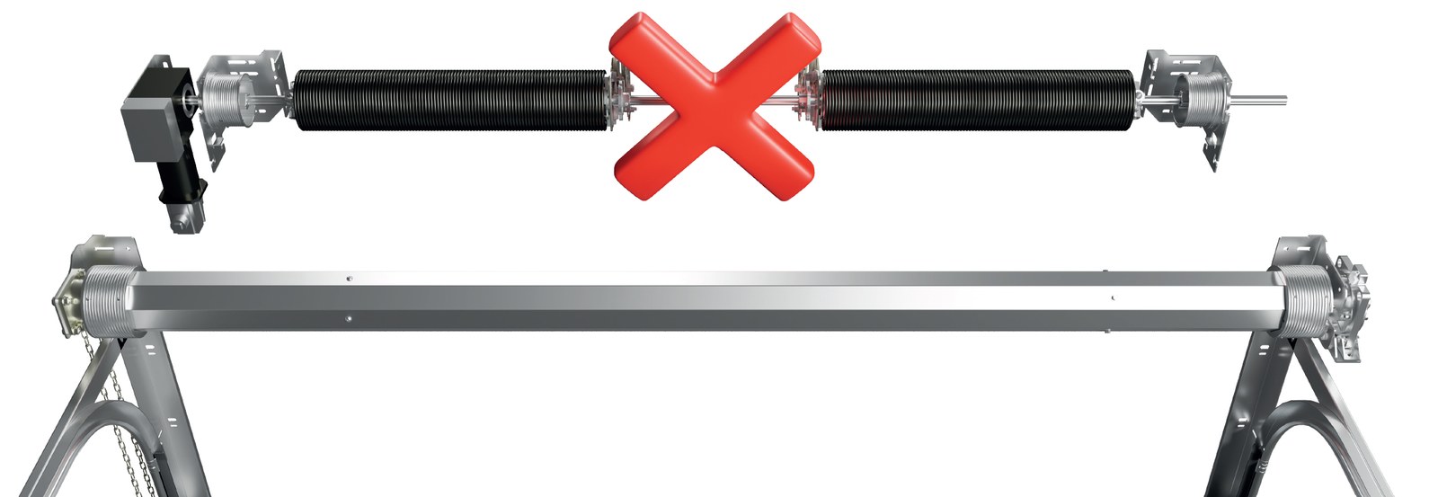 Axe sans ressorts JAVEY : les ressorts de compensation sont supprimés